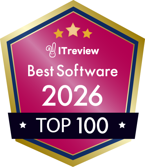 ITreview Best Software in Japan 2026 TOP100バッジ